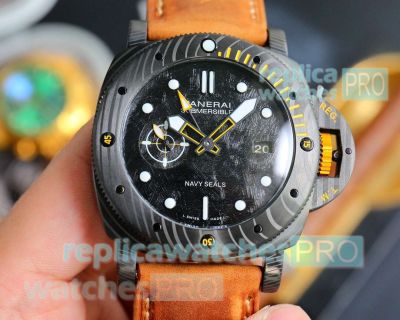 New Replica Panerai New PAM01324 Submersible GMT Navy Seals Carbotech Watch 44mm